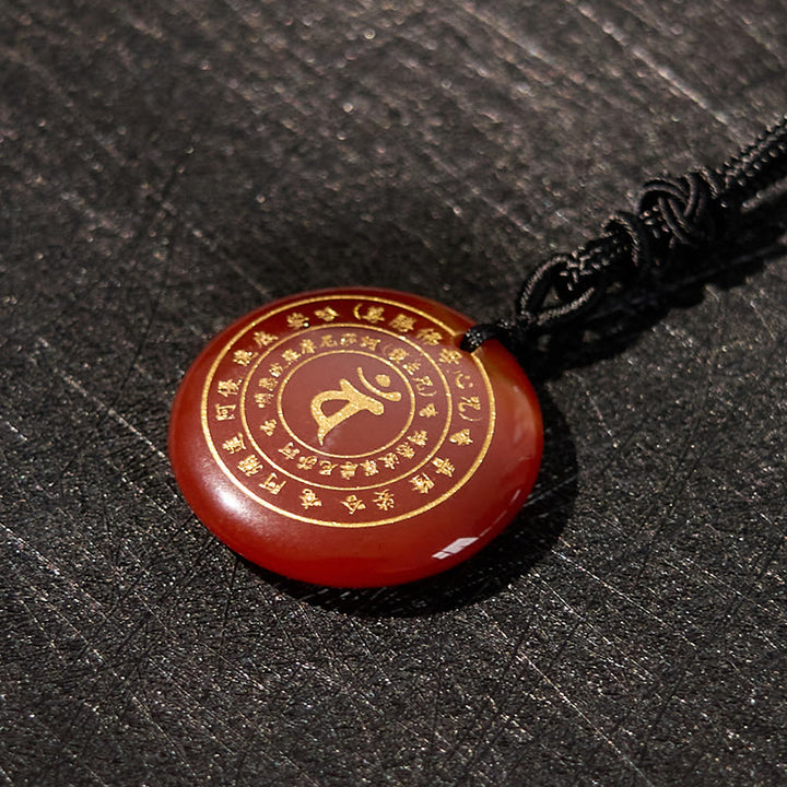 Buddha Stones Colgante de collar con mantra sánscrito de Vairocana Tathagata y aventurina verde con cristales de obsidiana negra y fuerza. - image 21