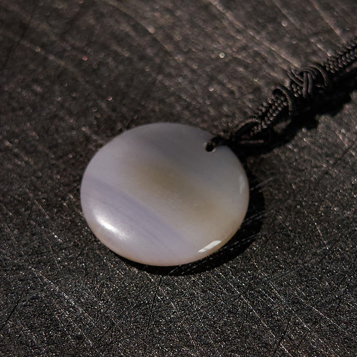 Buddha Stones Colgante de collar con obsidiana negra de cristal natural con patrón sánscrito Vajra Dorje - image 31