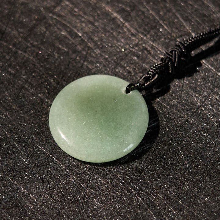 Buddha Stones Colgante de obsidiana negra con diseño de loto y esvástica natural de varios cristales - image 16