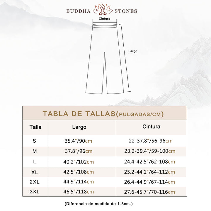 Pantalones de práctica de Tai Chi y Qigong unisex de verano con cintura elástica y bolsillos de Buddha Stones - image 6