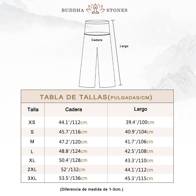 Pantalones de verano unisex de Buddha Stones con cintura elástica para la práctica de Tai Chi Qigong, transpirables, de algodón y lino, con bolsillos - image 5