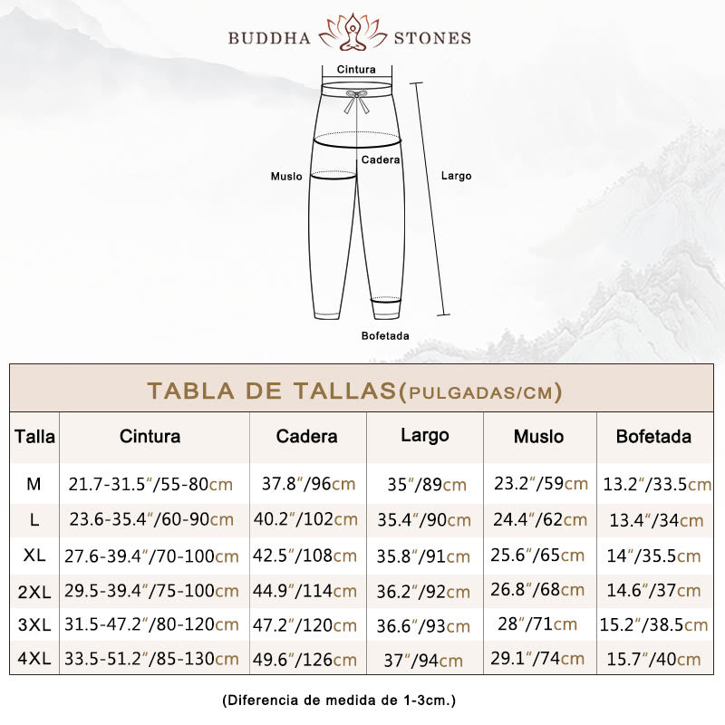 Pantalones harén informales de algodón con bolsillos y cordón para mujer de Buddha Stones - image 4