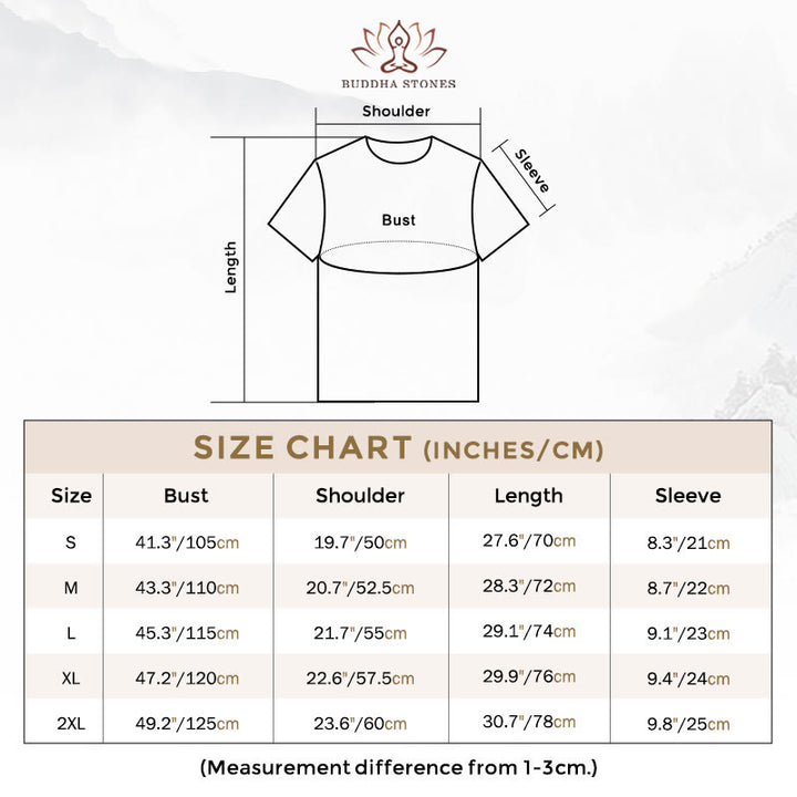 Camiseta de algodón con círculos zen y Buddha Stones - image 5