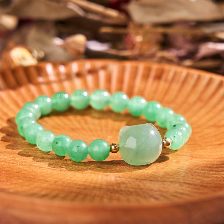 Pulsera de la suerte con cabeza de gato, amatista, aventurina verde, cuarzo rosa, fluorita y Buddha Stones - image 8