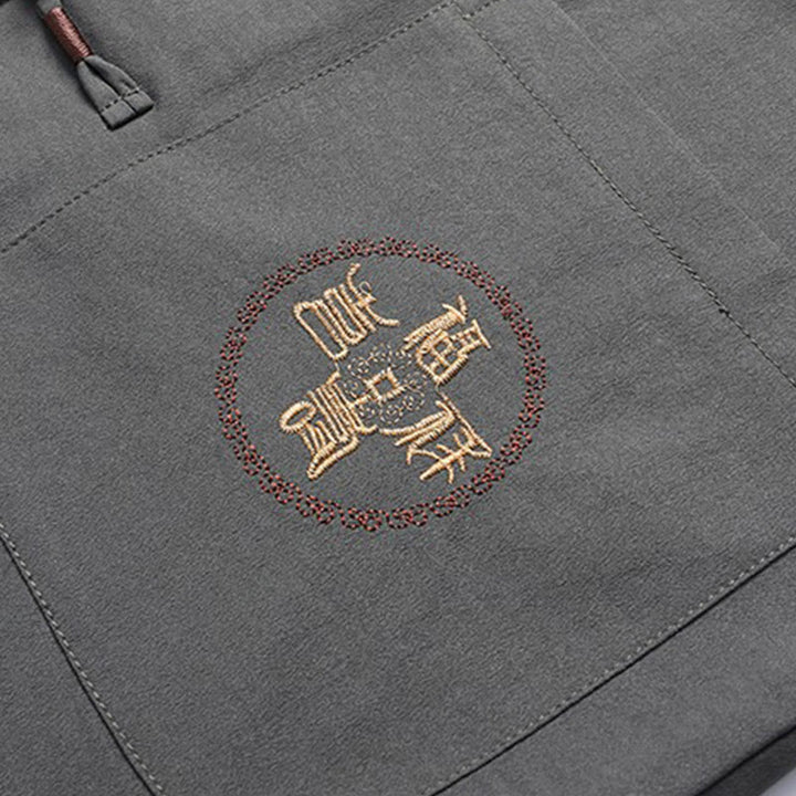 Traje Fu Tang bordado de Año Nuevo chino con Buddha Stones, conjunto de pantalones y camiseta de manga larga de Hanfu para hombre - image 9