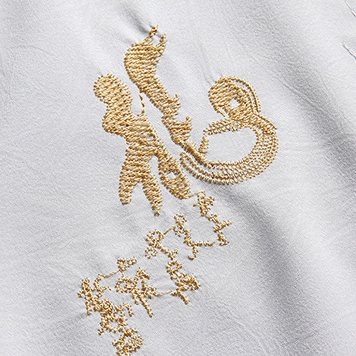 Traje Tang con Buddha Stones para Año Nuevo chino, uniforme tradicional Hanfu, camiseta de manga larga, pantalones, conjunto para hombre