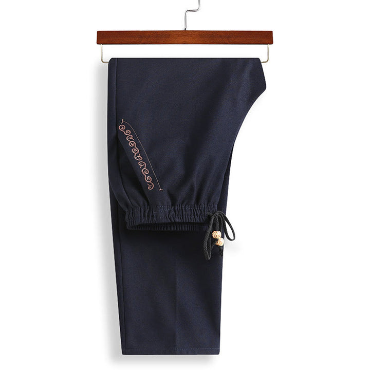 Traje Tang bordado con Buddha Stones para Año Nuevo chino, uniforme tradicional Hanfu, camiseta de manga larga, pantalones, conjunto para hombre - image 3