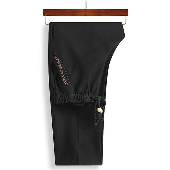 Traje Tang bordado con Buddha Stones para Año Nuevo chino, uniforme tradicional Hanfu, camiseta de manga larga, pantalones, conjunto para hombre - image 5