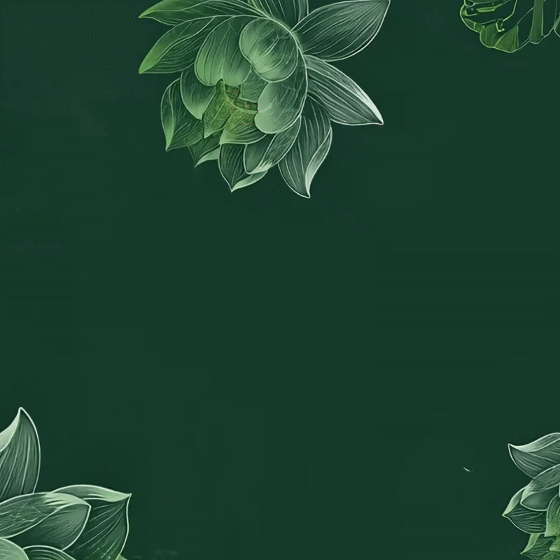 Leggings de fitness para gimnasio con estampado de hojas de flor de loto verde oscuro y Buddha Stones para mujer - image 2