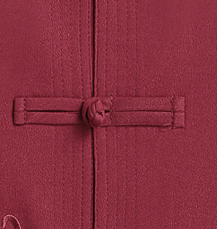 Traje Tang Hanfu de manga larga con botones y dragón y rana bordados con Buddha Stones para Año Nuevo chino, conjunto de ropa para hombre - image 4