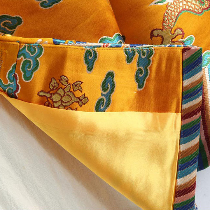 Traje Tang con botones de rana y bordado de dragón con Buddha Stones y Año Nuevo chino para hombre, chaqueta y camisa