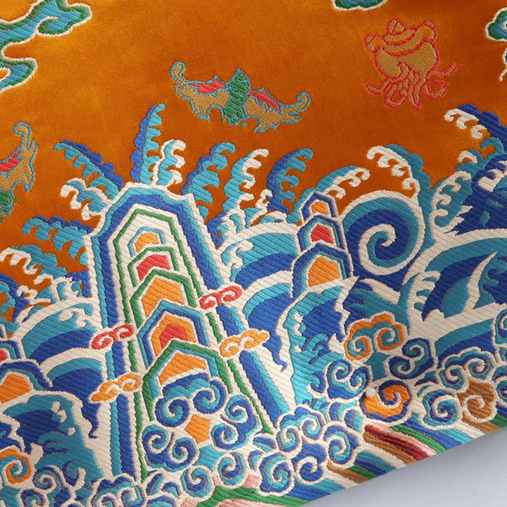 Traje Tang con botones de rana y bordado de dragón con Buddha Stones y Año Nuevo chino para hombre, chaqueta y camisa