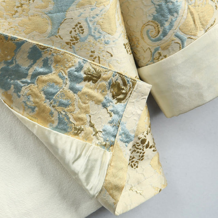 Traje Tang con bordado de jacquard y botones de rana para hombre, chaqueta y camisa con bolsillos, con Buddha Stones y año nuevo chino - image 7