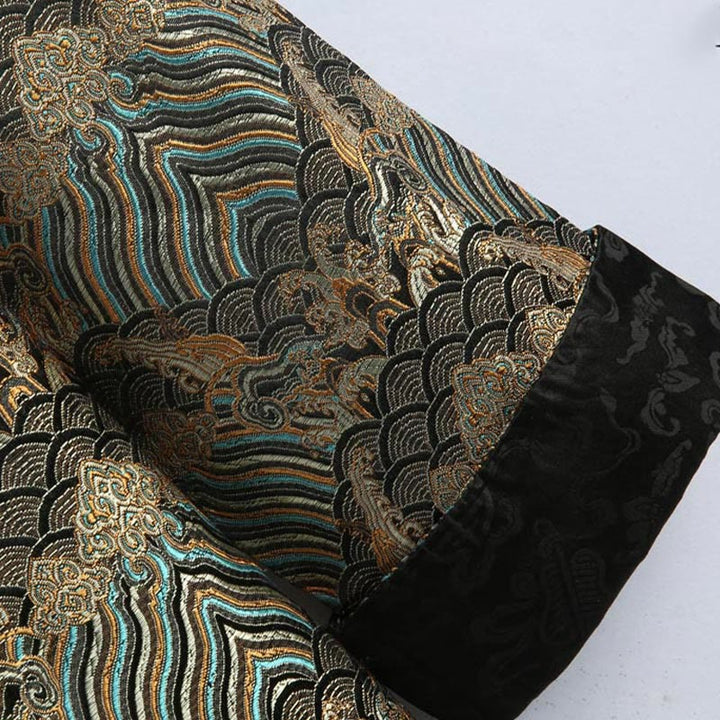 Traje Tang con Buddha Stones y bolsillos para hombre