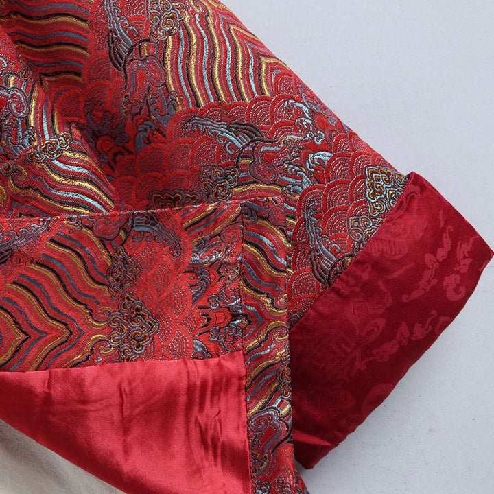 Traje Tang con Buddha Stones y bolsillos para hombre