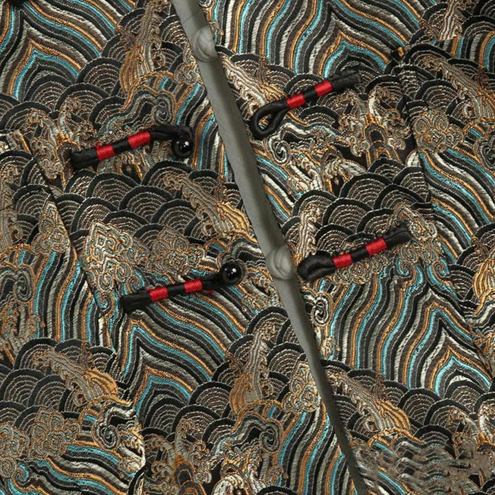 Traje Tang con Buddha Stones y bolsillos para hombre