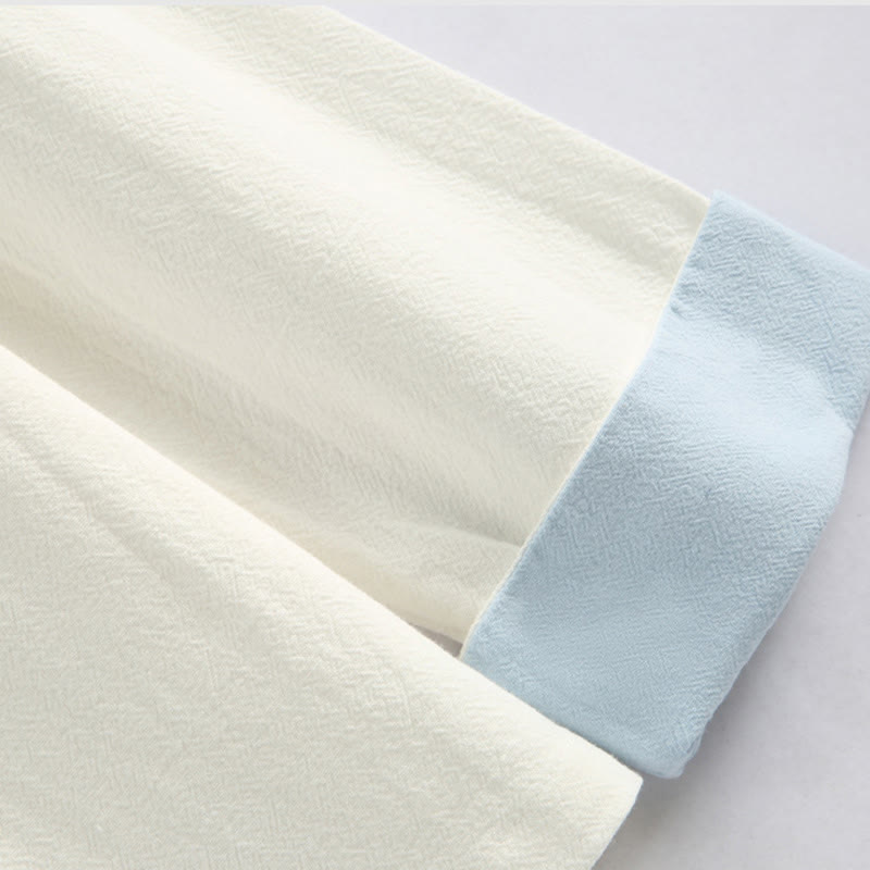 Traje Tang con bordado de grullas y Buddha Stones para Año Nuevo chino, Hanfu, manga larga, pantalones, ropa de algodón y lino, conjunto para hombre con bolsillos - image 12