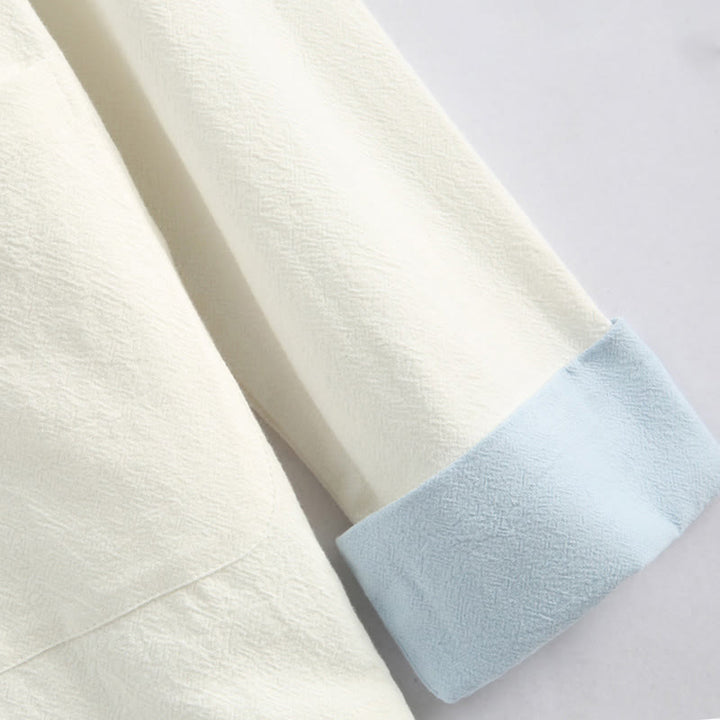 Traje Tang con bordado de grullas y Buddha Stones para Año Nuevo chino, Hanfu, manga larga, pantalones, ropa de algodón y lino, conjunto para hombre con bolsillos - image 13