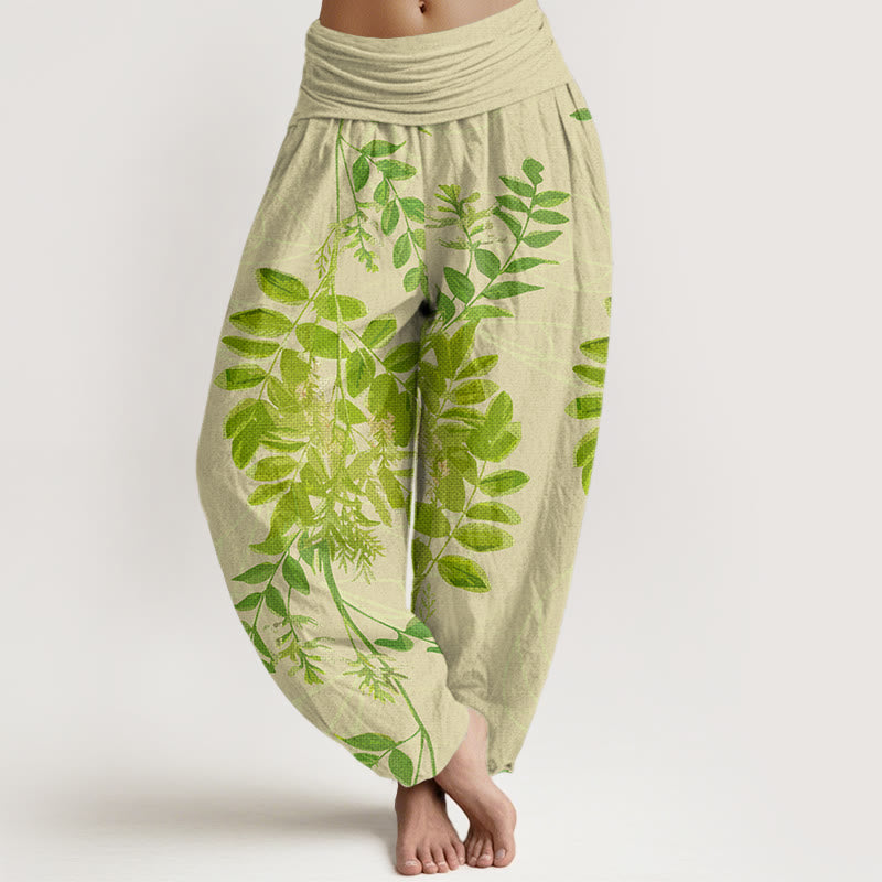 Pantalones harén con cintura elástica para mujer con Buddha Stones - Vara de oro pálida - US22，UK/AU26，EU54 (6XL) - image 1