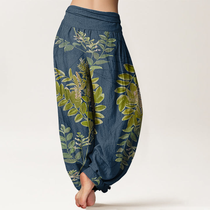 Pantalones harén con cintura elástica para mujer con Buddha Stones - image 8