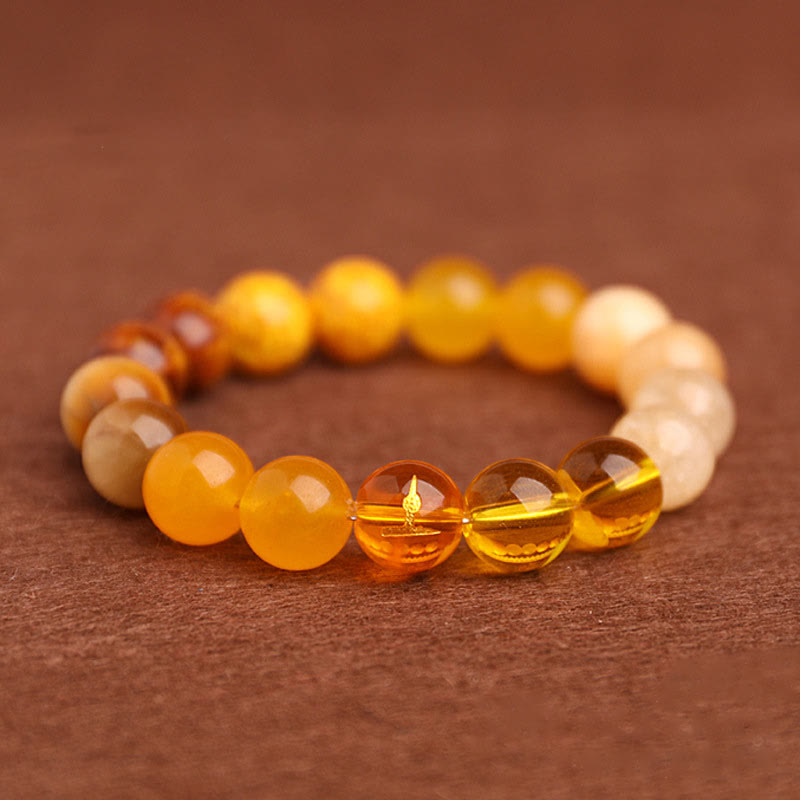 Pulsera de la suerte con Buddha Stones, cinco elementos y ágata variada - image 45