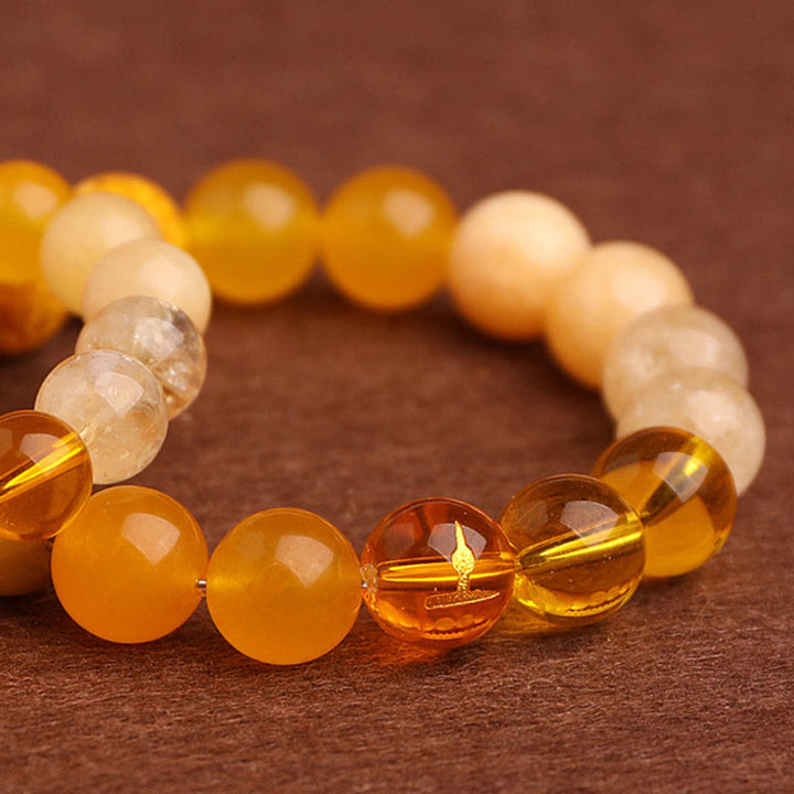 Pulsera de la suerte con Buddha Stones, cinco elementos y ágata variada - image 46