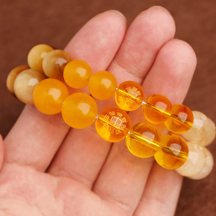 Pulsera de la suerte con Buddha Stones, cinco elementos y ágata variada - image 52