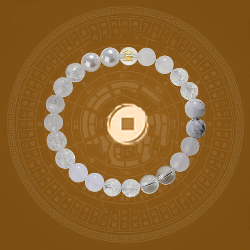 Pulsera de la suerte con Buddha Stones, cinco elementos, varios cristales de ágata, cuarzo rutilado, ojo de tigre, ágata amarilla y citrino - image 12