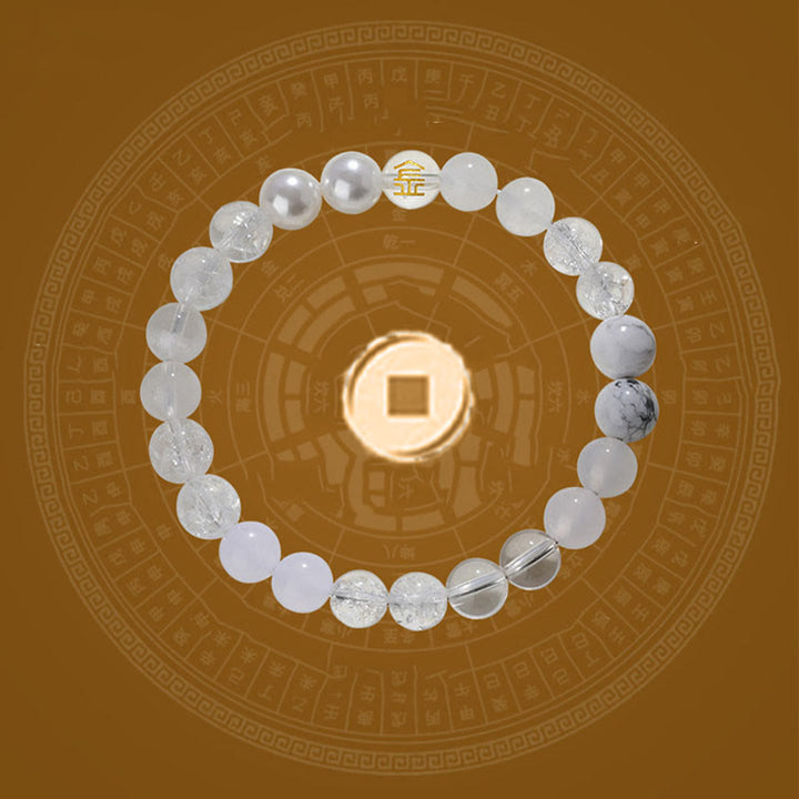 Pulsera de la suerte con Buddha Stones, cinco elementos, varios cristales de ágata, cuarzo rutilado, ojo de tigre, ágata amarilla y citrino - image 12