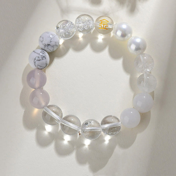 Pulsera de la suerte con Buddha Stones, cinco elementos, varios cristales de ágata, cuarzo rutilado, ojo de tigre, ágata amarilla y citrino - Oro (Circunferencia de la muñeca: 14-16 cm) - 12 mm - image 14