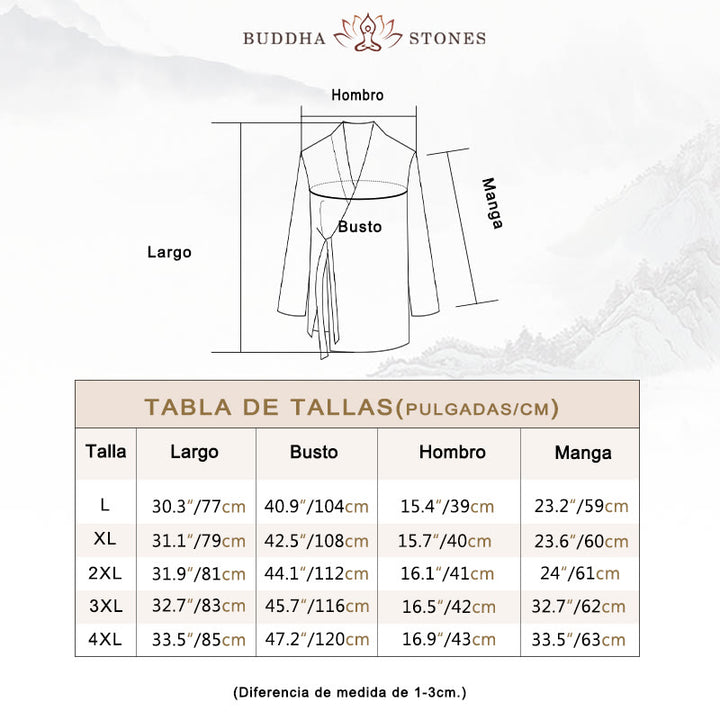 Chaqueta de lino y algodón con cordones para hombre, sencilla , con Buddha Stones , para otoño, ropa zen - image 5