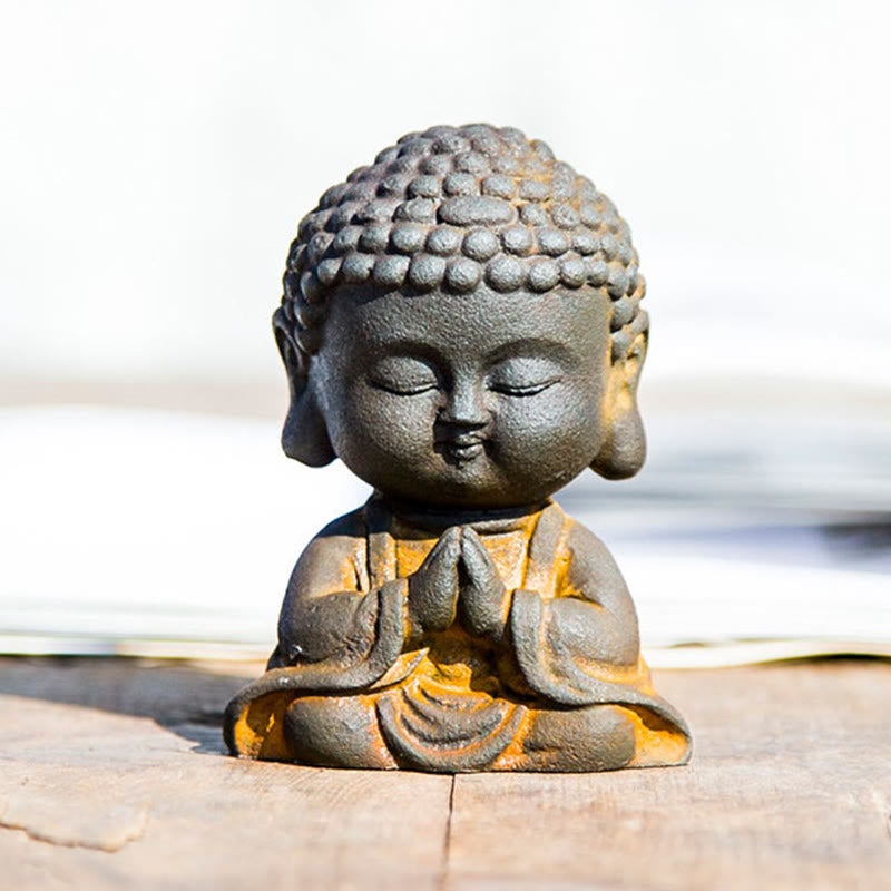 Estatua de resina fundida con óxido de hierro en polvo de Buddha Stones para decoración del hogar