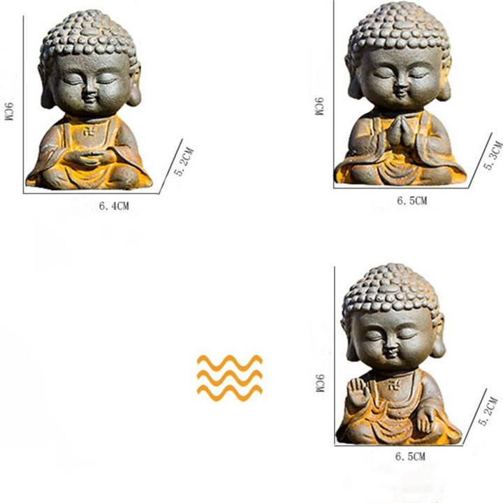 Estatua de resina fundida con óxido de hierro en polvo de Buddha Stones para decoración del hogar - image 5