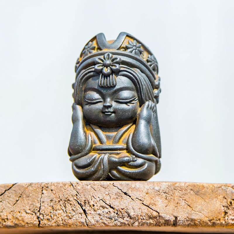 Estatua de resina fundida con óxido de hierro en polvo de Zakiram hecha a mano con Buddha Stones, decoración zen para el hogar - image 19