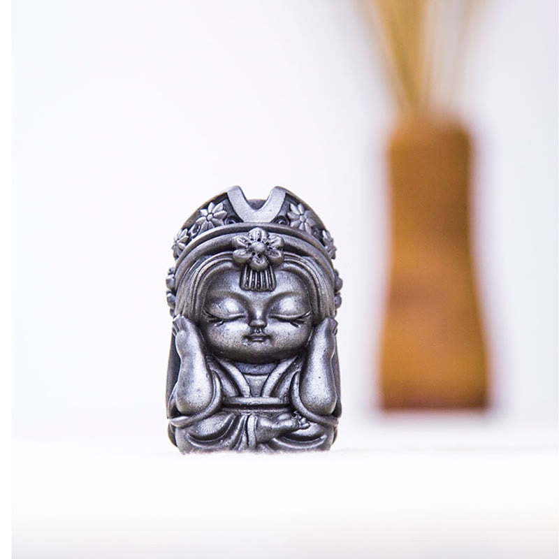 Estatua de resina fundida con óxido de hierro en polvo de Zakiram hecha a mano con Buddha Stones, decoración zen para el hogar - image 30