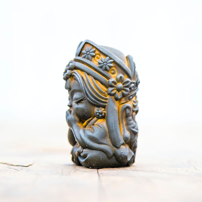 Estatua de resina fundida con óxido de hierro en polvo de Zakiram hecha a mano con Buddha Stones, decoración zen para el hogar - image 11