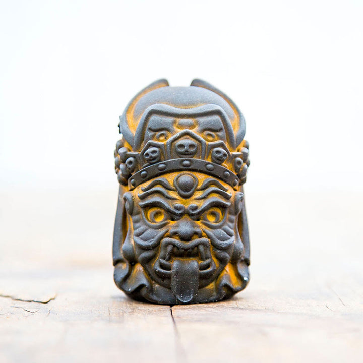 Estatua de resina fundida con óxido de hierro en polvo de Zakiram hecha a mano con Buddha Stones, decoración zen para el hogar - image 12