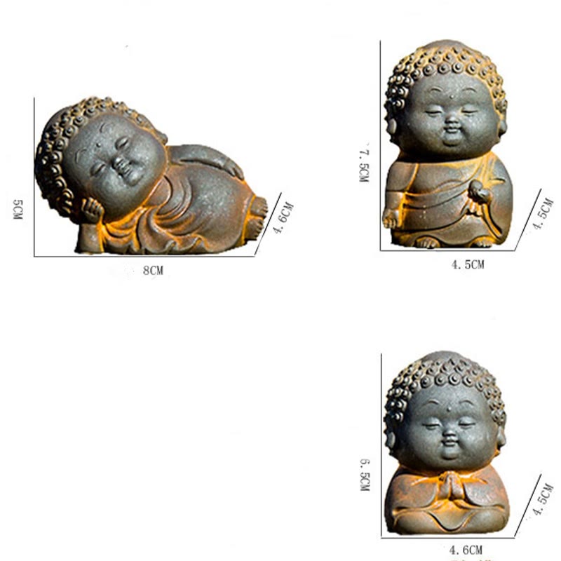Estatua de resina fundida con óxido de hierro en polvo de Buddha Stones de pie, tumbado, sentado y pequeño, para decoración del hogar - image 7