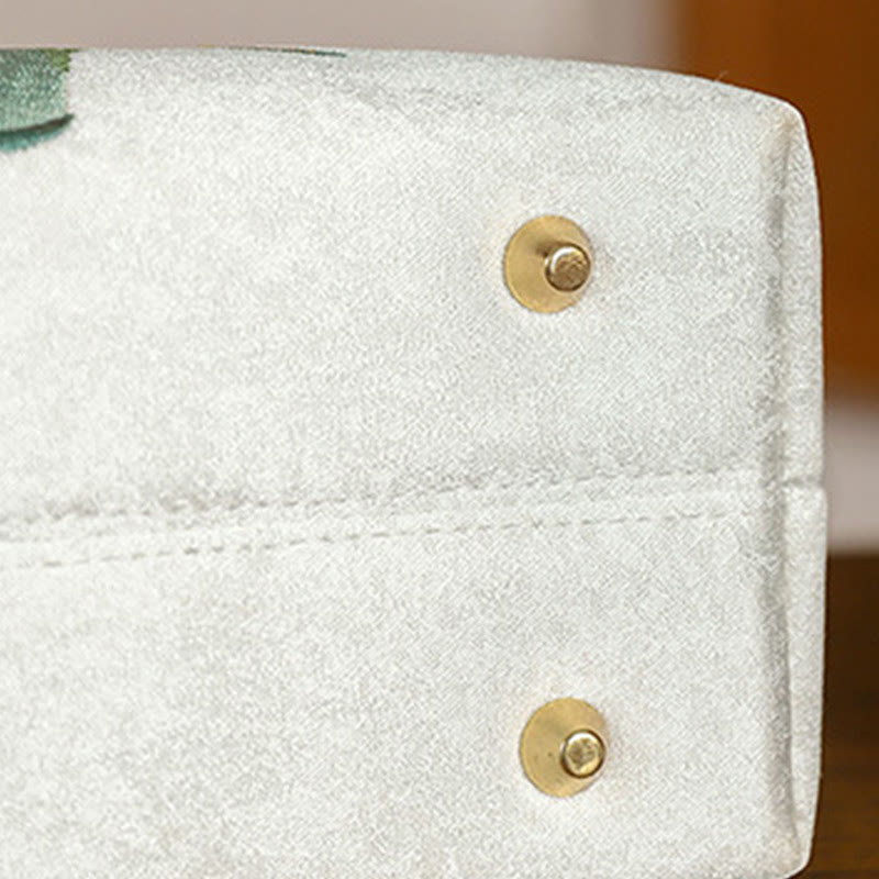 Bolsos de mano con borlas y asas de bambú bordadas con Buddha Stones