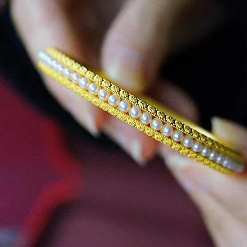 Brazalete de media pulsera curativa con perlas de cobre y Buddha Stones