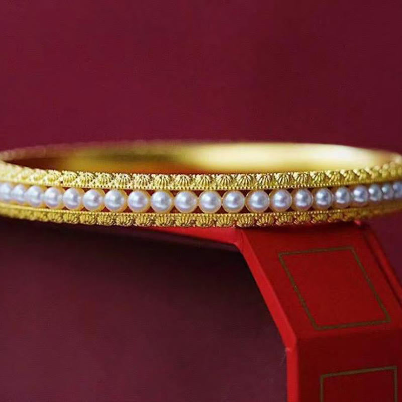 Brazalete de media pulsera curativa con perlas de cobre y Buddha Stones