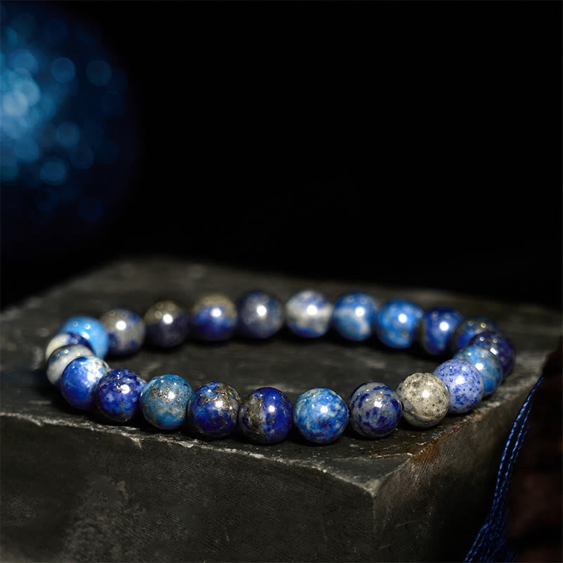 Pulsera de equilibrio positivo con lapislázuli y lazurita de Buddha Stones - image 1