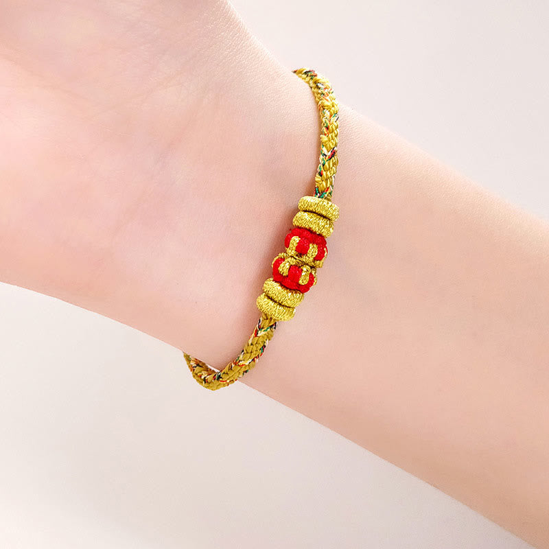 Pulsera de la suerte con Buddha Stones y Buda natal del zodíaco chino con cuerdas de colores