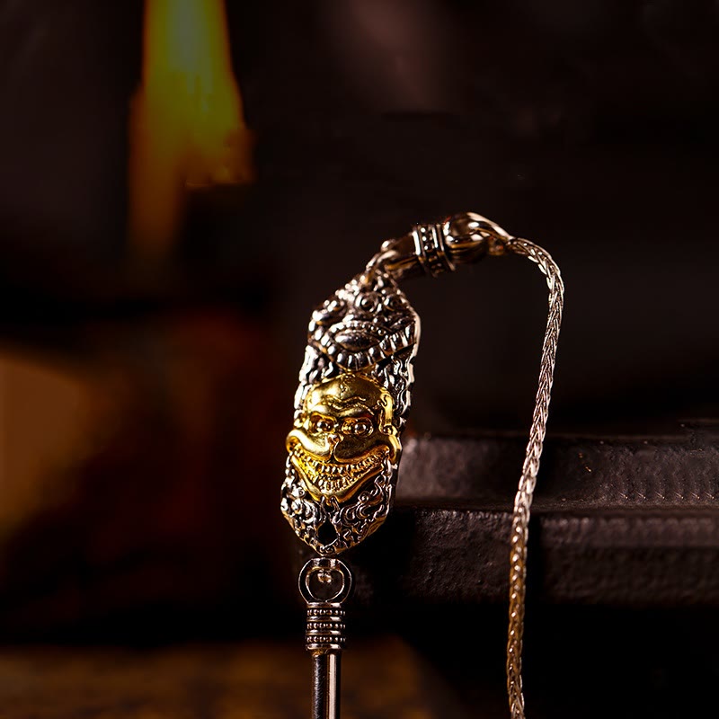 Collar con colgante de plata de ley 925 con Buddha Stones y bendición del dios de la riqueza Jambhala amarillo del Tíbet - image 22