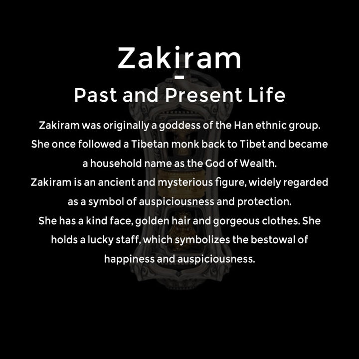 Collar con colgante de bendición de la diosa de la riqueza tibetana Zakiram de plata de ley 925 con Buddha Stones - image 10