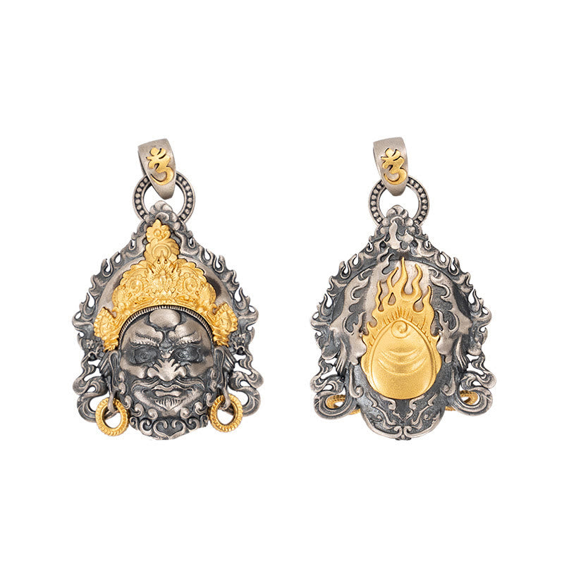 Collar con colgante de Buddha Stones en plata de ley 925 con protección del dios de la riqueza Jambhala tibetano amarillo - image 10