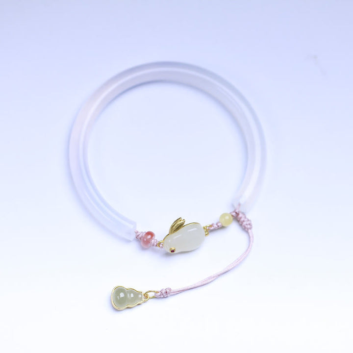 Pulsera con cuentas de jade hetiano de ágata blanca natural y Buddha Stones