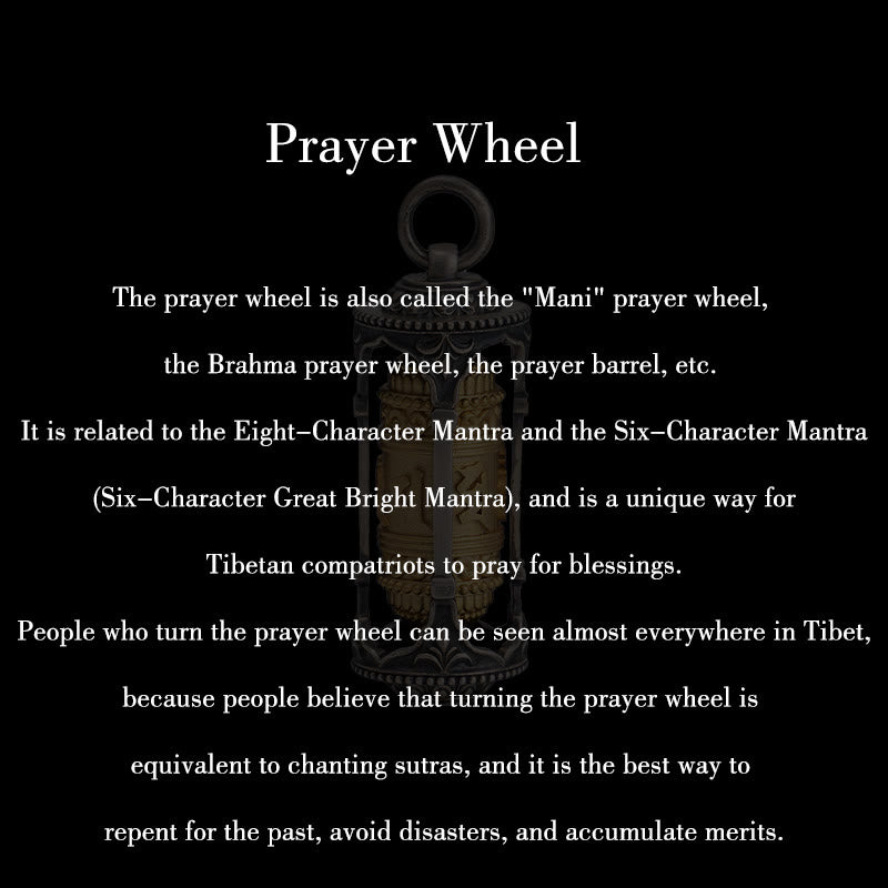 Collar con colgante de sabiduría Om Mani Padme Hum con rueda de oración tibetana de plata de ley 925 y Buddha Stones - image 12