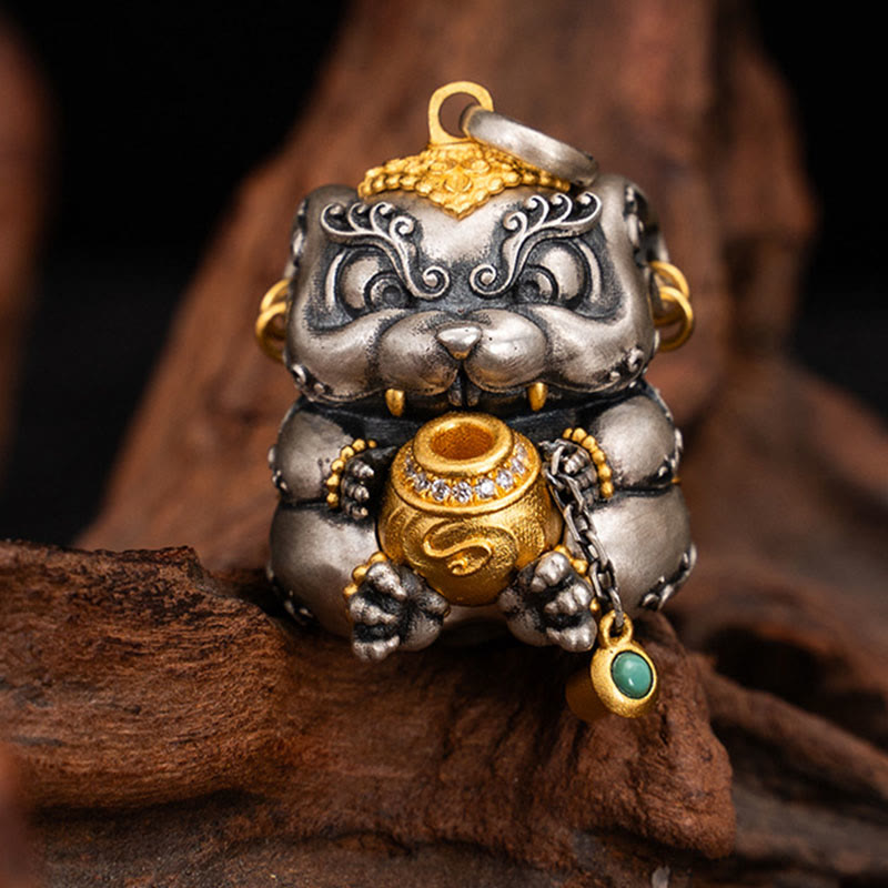 Buddha Stones y protección contra ratas escupidoras de tesoros tibetanos - Rata escupe tesoros (solo colgante) - image 0