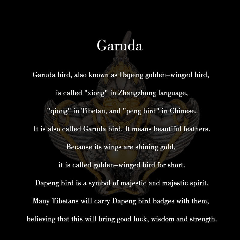 Collar con colgante de pájaro tibetano Garuda de plata de ley 925 con Buddha Stones - image 10